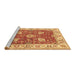 Sideview of Machine Washable Oriental Brown Traditional Rug, wshtr3012brn