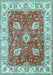 Oriental Light Blue Traditional Rug, tr3012lblu