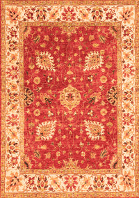 Oriental Orange Traditional Rug, tr3012org
