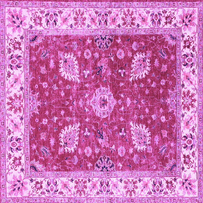 Square Machine Washable Oriental Purple Traditional Area Rugs, wshtr3012pur