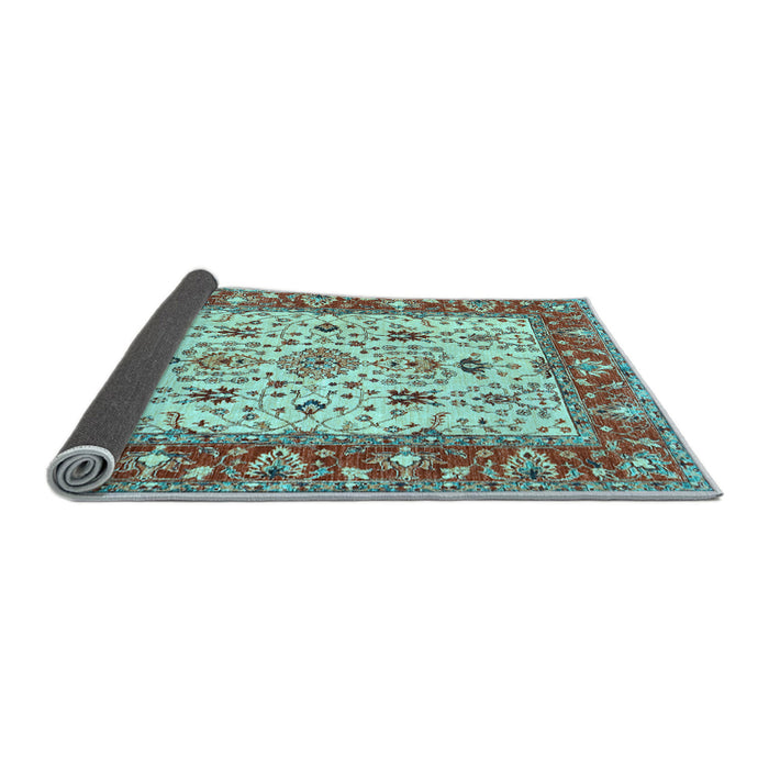 Sideview of Persian Light Blue Traditional Rug, tr3013lblu