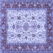 Square Persian Blue Traditional Rug, tr3013blu