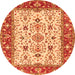 Square Persian Orange Traditional Rug, tr3013org
