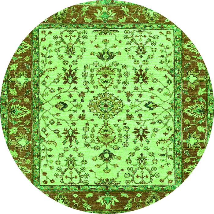 Machine Washable Persian Green Traditional Area Rugs, wshtr3013grn