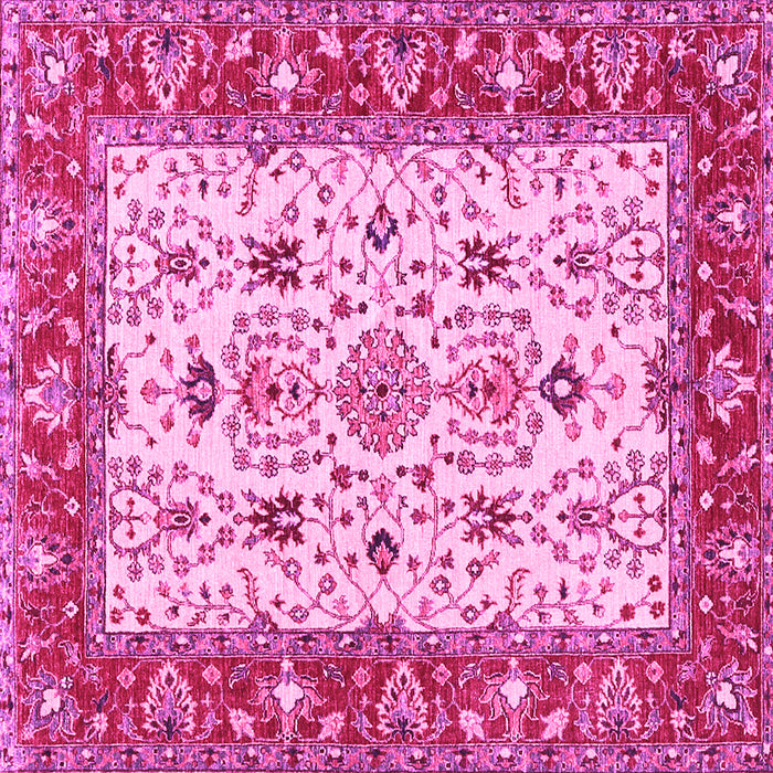 Square Persian Pink Traditional Rug, tr3013pnk