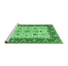 Sideview of Machine Washable Persian Emerald Green Traditional Area Rugs, wshtr3013emgrn