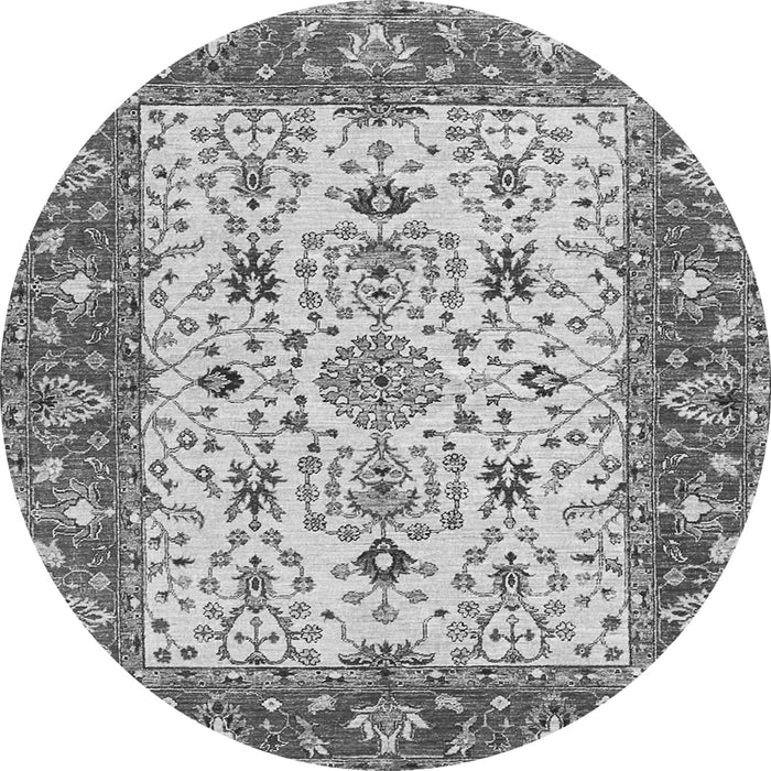 Machine Washable Persian Gray Traditional Rug, wshtr3013gry