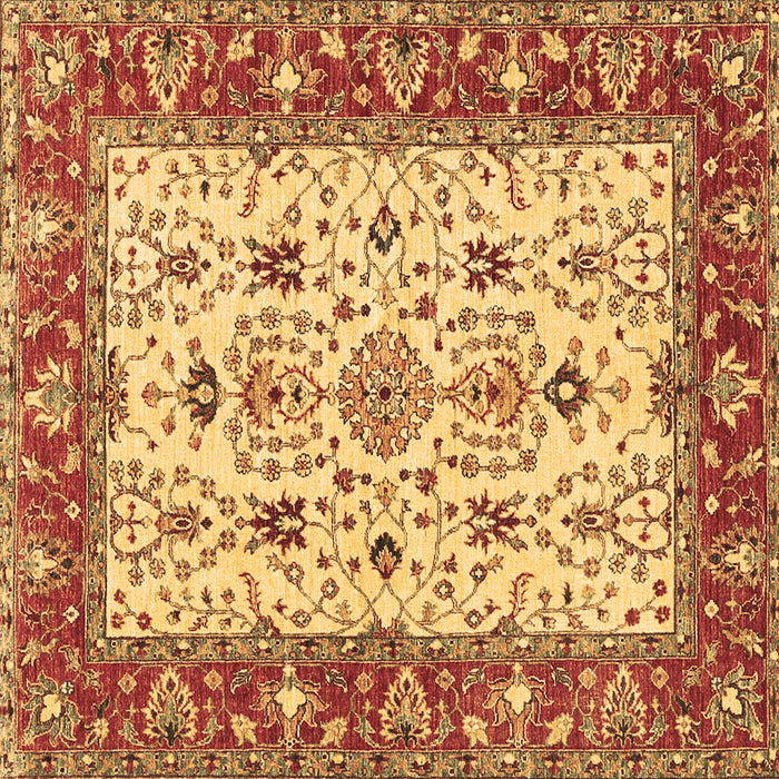 Square Persian Brown Traditional Rug, tr3013brn