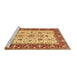 Sideview of Machine Washable Persian Brown Traditional Rug, wshtr3013brn