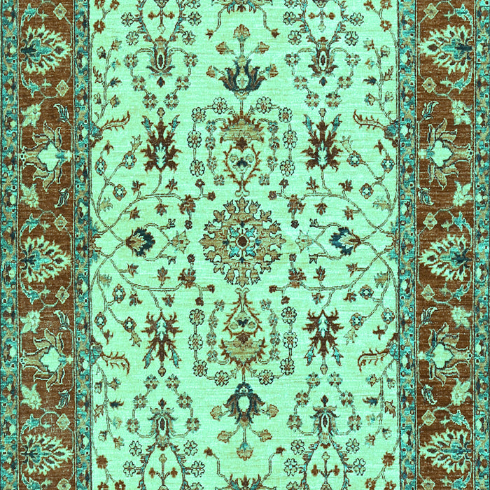 Machine Washable Persian Turquoise Traditional Area Rugs, wshtr3013turq