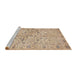 Sideview of Machine Washable Traditional Brown Rug, wshtr3014