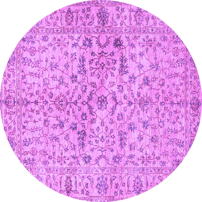 Round Persian Purple Traditional Rug, tr3014pur