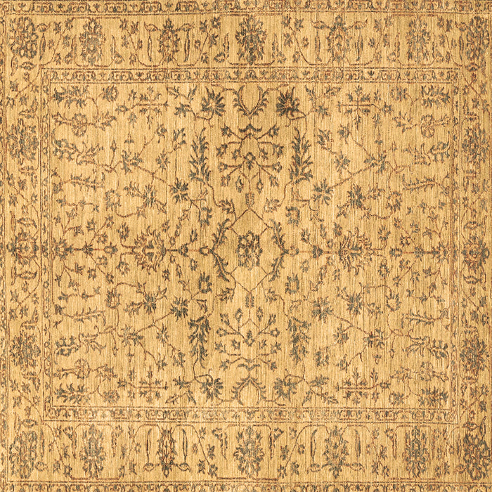 Square Persian Brown Traditional Rug, tr3014brn