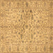 Square Persian Brown Traditional Rug, tr3014brn