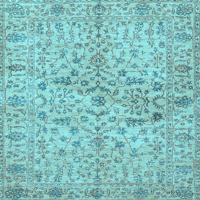 Square Persian Light Blue Traditional Rug, tr3014lblu