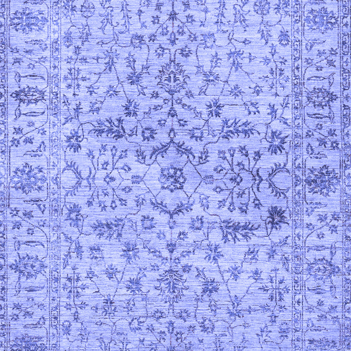 Machine Washable Persian Blue Traditional Rug, wshtr3014blu