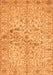 Serging Thickness of Machine Washable Persian Orange Traditional Area Rugs, wshtr3014org