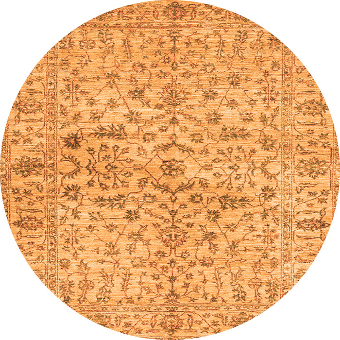 Square Persian Orange Traditional Rug, tr3014org