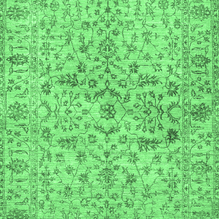 Machine Washable Persian Emerald Green Traditional Area Rugs, wshtr3014emgrn