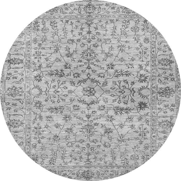 Machine Washable Persian Gray Traditional Rug, wshtr3014gry