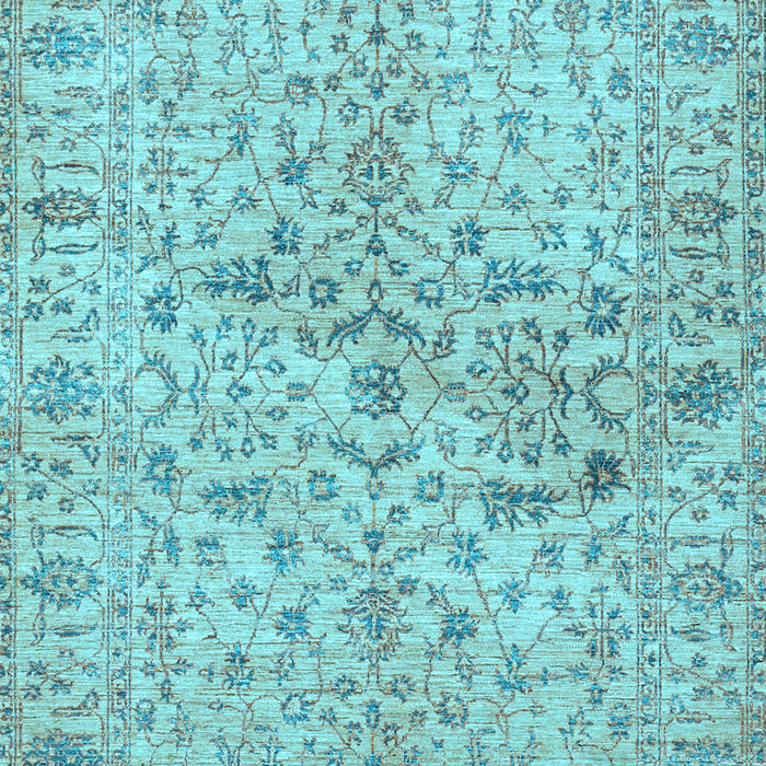 Machine Washable Persian Light Blue Traditional Rug, wshtr3014lblu