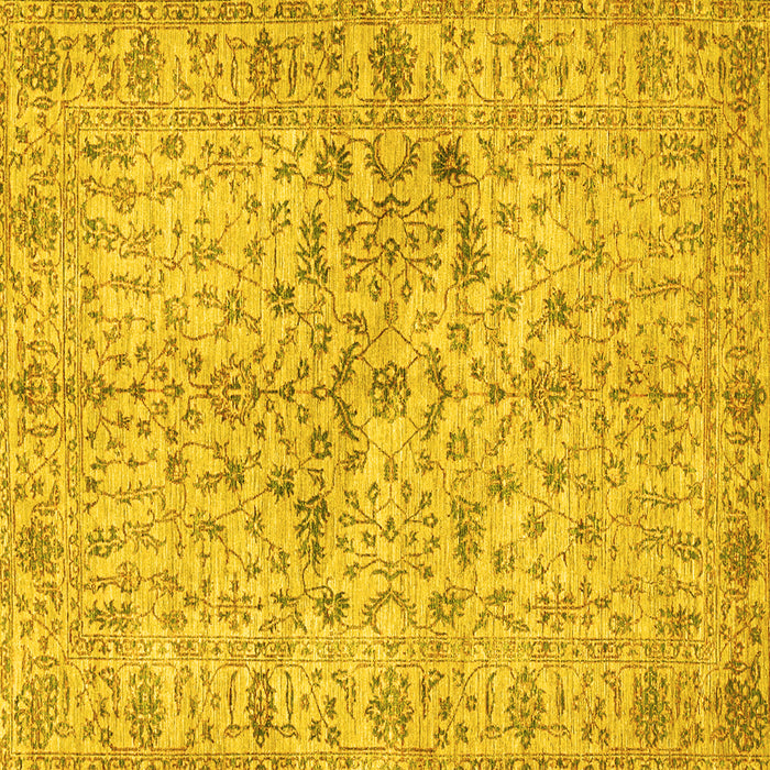 Square Persian Yellow Traditional Rug, tr3014yw