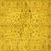 Square Persian Yellow Traditional Rug, tr3014yw