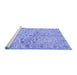 Sideview of Machine Washable Persian Blue Traditional Rug, wshtr3014blu