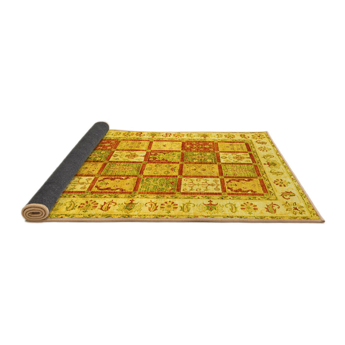 Sideview of Persian Yellow Traditional Rug, tr3015yw