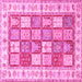 Square Persian Pink Traditional Rug, tr3015pnk