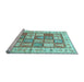 Sideview of Machine Washable Persian Light Blue Traditional Rug, wshtr3015lblu