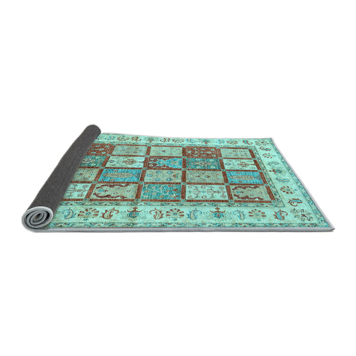 Sideview of Persian Light Blue Traditional Rug, tr3015lblu