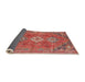 Sideview of Traditional Orange Salmon Pink Persian Rug, tr3016