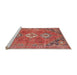 Sideview of Machine Washable Traditional Orange Salmon Pink Rug, wshtr3016