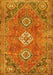 Machine Washable Persian Yellow Traditional Rug, wshtr3016yw