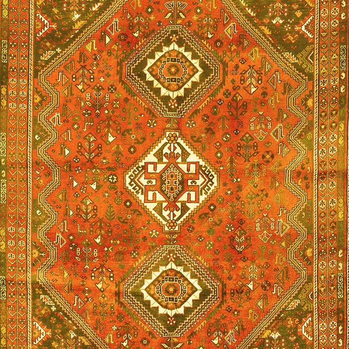 Machine Washable Persian Yellow Traditional Rug, wshtr3016yw