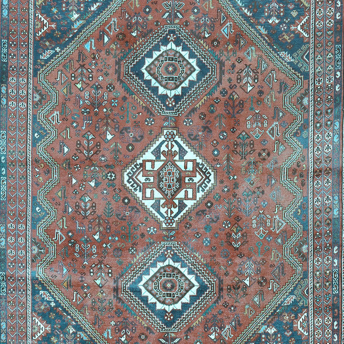 Machine Washable Persian Light Blue Traditional Rug, wshtr3016lblu