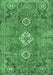 Machine Washable Persian Emerald Green Traditional Area Rugs, wshtr3016emgrn