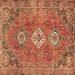 Square Persian Brown Traditional Rug, tr3016brn