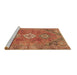 Sideview of Machine Washable Persian Brown Traditional Rug, wshtr3016brn