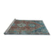 Sideview of Machine Washable Persian Light Blue Traditional Rug, wshtr3016lblu