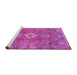 Sideview of Machine Washable Persian Purple Traditional Area Rugs, wshtr3016pur