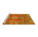 Sideview of Machine Washable Persian Yellow Traditional Rug, wshtr3016yw