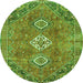 Square Persian Green Traditional Rug, tr3016grn