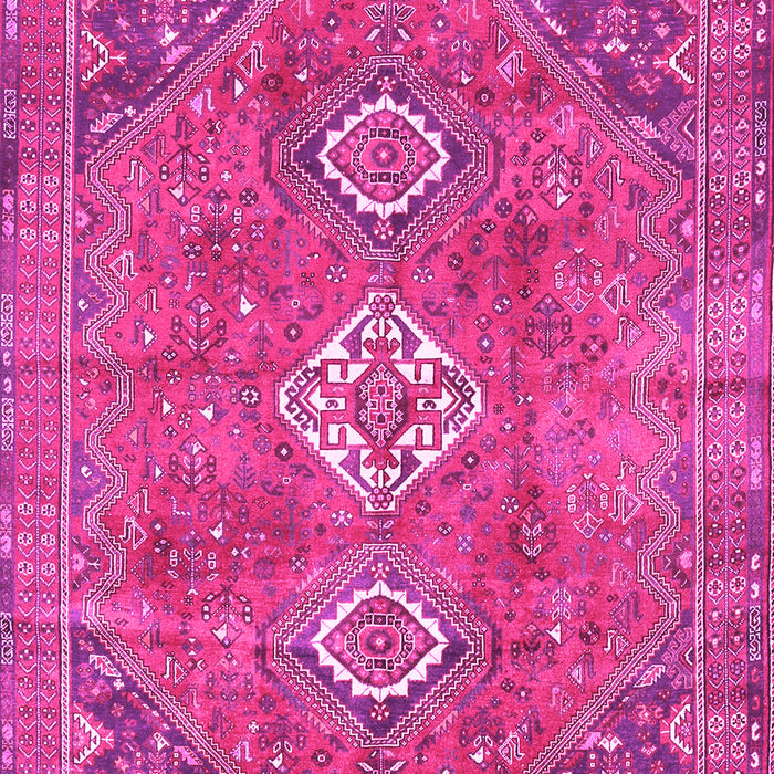Machine Washable Persian Pink Traditional Rug, wshtr3016pnk