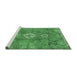 Sideview of Machine Washable Persian Emerald Green Traditional Area Rugs, wshtr3016emgrn