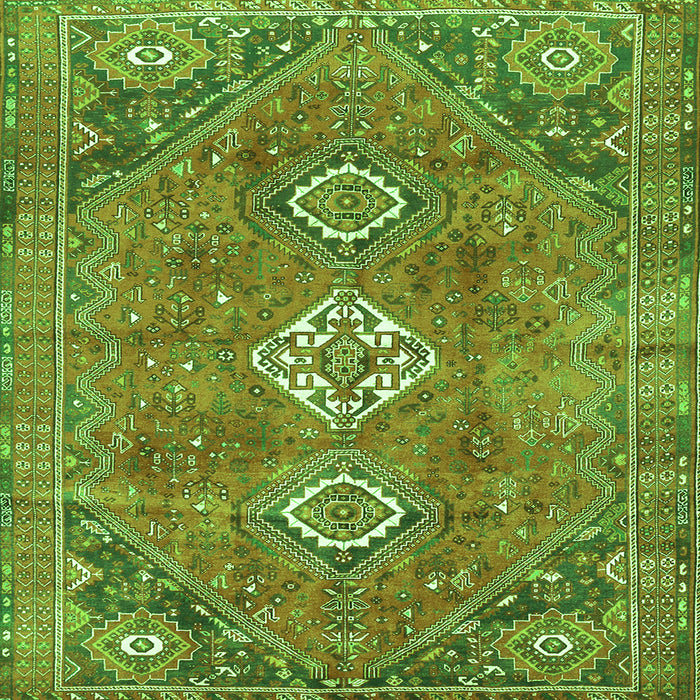 Serging Thickness of Persian Green Traditional Rug, tr3016grn