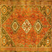 Square Persian Yellow Traditional Rug, tr3016yw