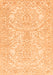 Serging Thickness of Machine Washable Persian Orange Traditional Area Rugs, wshtr3017org