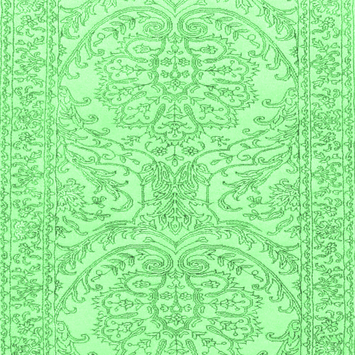 Machine Washable Persian Emerald Green Traditional Area Rugs, wshtr3017emgrn